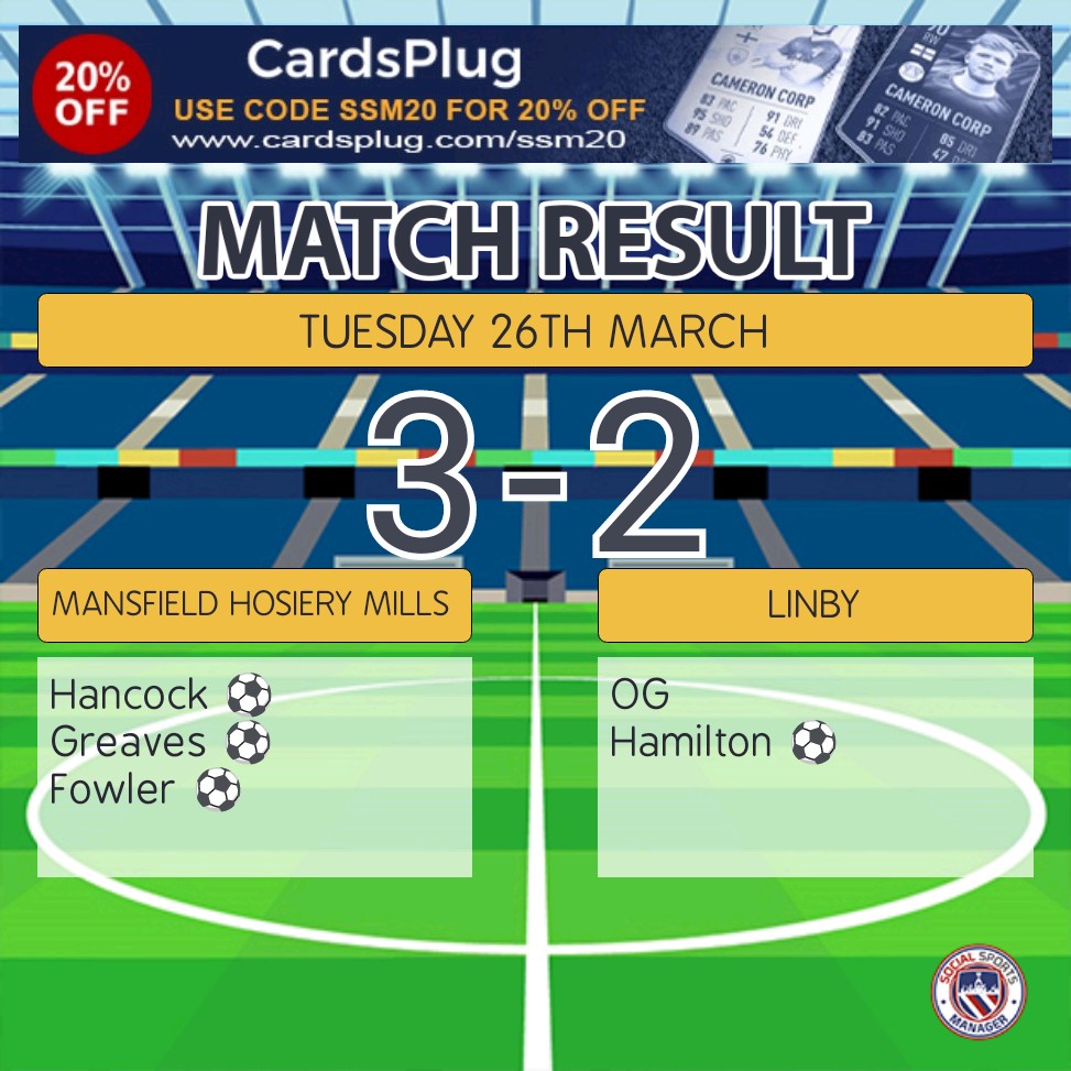 Mansfield Hosiery Mills FC (@mhmfcadults) on Twitter photo Scrappy game today in 'testing' conditions.
MOM for Mills <a href="/georgesimmo10/">George Simpson</a>
Thanks to Linby for cleaning their changing rooms, much appreciated.
💙💙💙 Scrappy game today in 'testing' conditions.
MOM for Mills <a href="/georgesimmo10/">George Simpson</a>
Thanks to Linby for cleaning their changing rooms, much appreciated.
💙💙💙