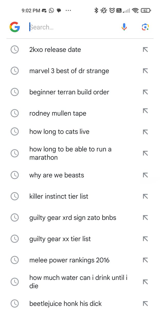 I have the typical male living space of search history