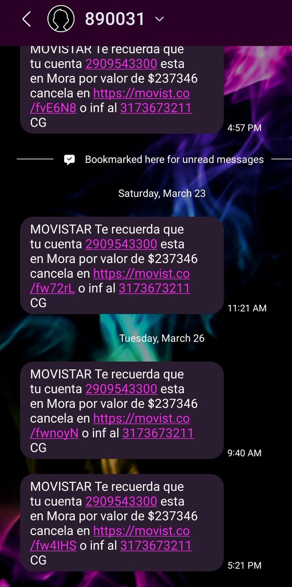 mpgonzalezc's tweet photo. Hey @MovistarCo hasta cuando me van a seguir mandando mensajes y llamadas de cobro yo no tengo ningun servicio con ustedes https://t.co/GWWjEg35E0