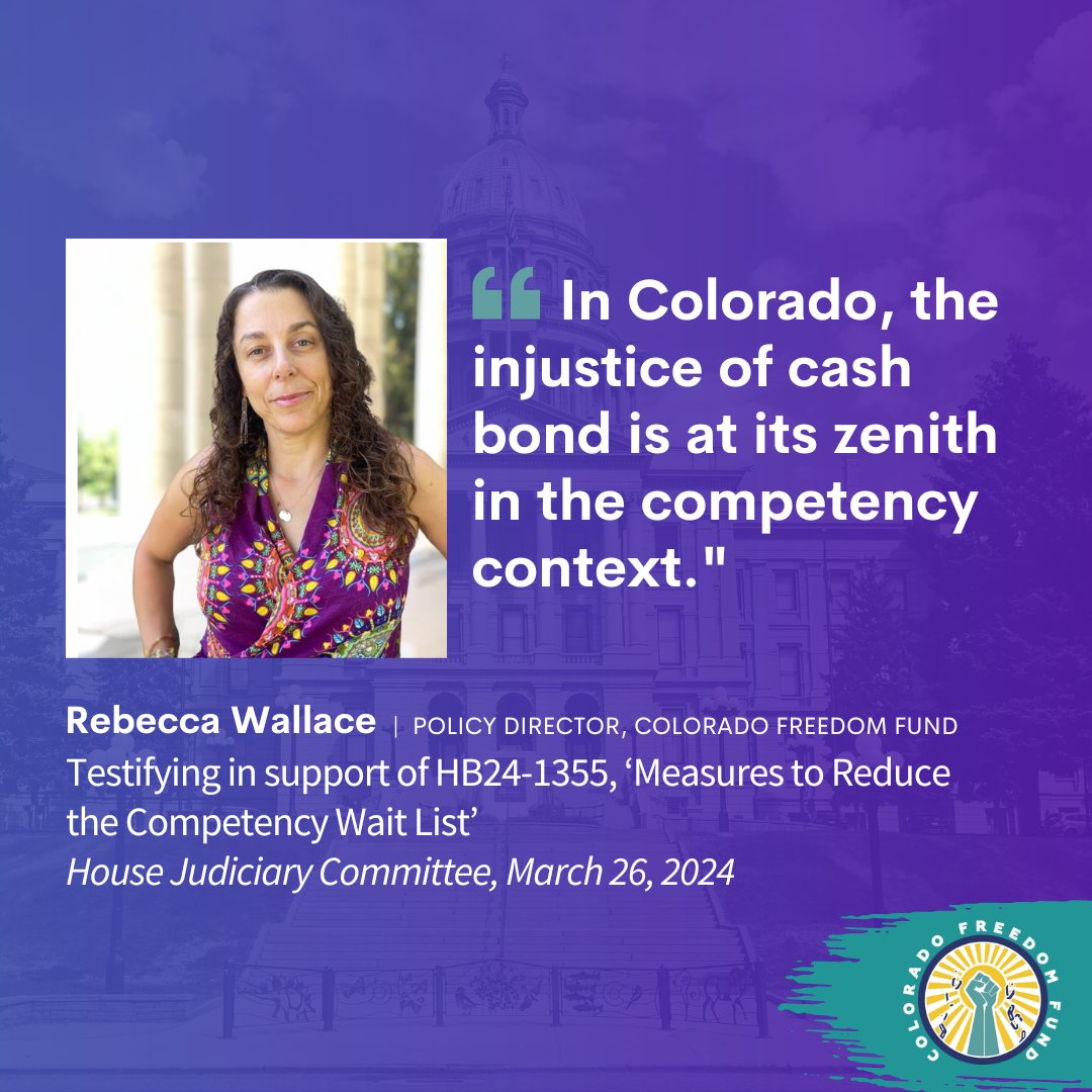 💢 Colorado's growing competency waitlist is *still* a crisis. CFF supports HB-1355 which helps divert people to community-based services instead of caging them while they wait for restoration services. 🔊 Listen: sg001-harmony.sliq.net/00327/Harmony/…