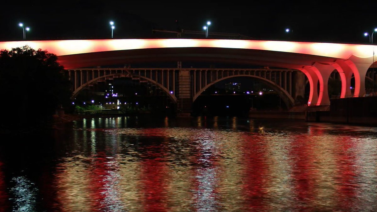 Tonight, the I-35W bridge over the Mississippi River will be lit red, white, yellow and black—the colors of Maryland's flag. Our thoughts are with those injured or still missing, and with the brave first responders following this morning's bridge tragedy in Baltimore.