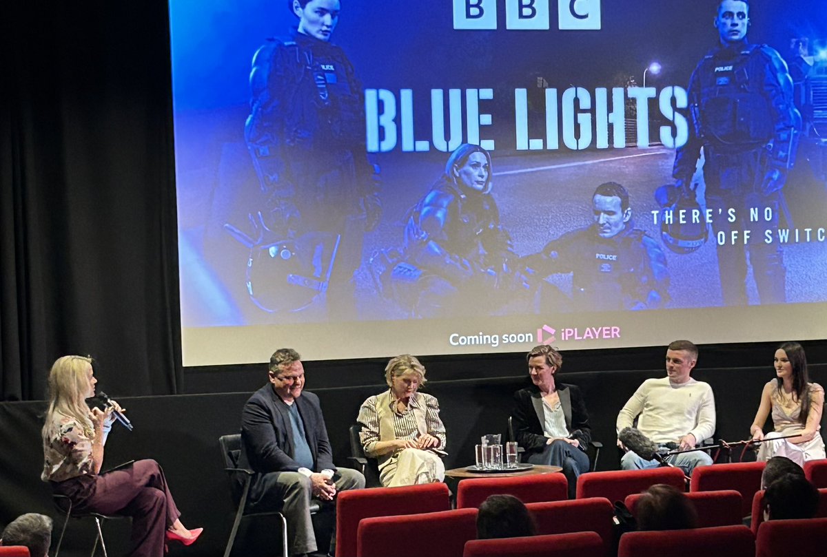 A great night at a special preview of #BlueLights S2. Well done to Declan, Adam, Louise and Stephen and the cast & crew. Hats off to @BBCnireland and @NIScreen @HotSaucePics @TwoCitiesTV #gallagherfilms