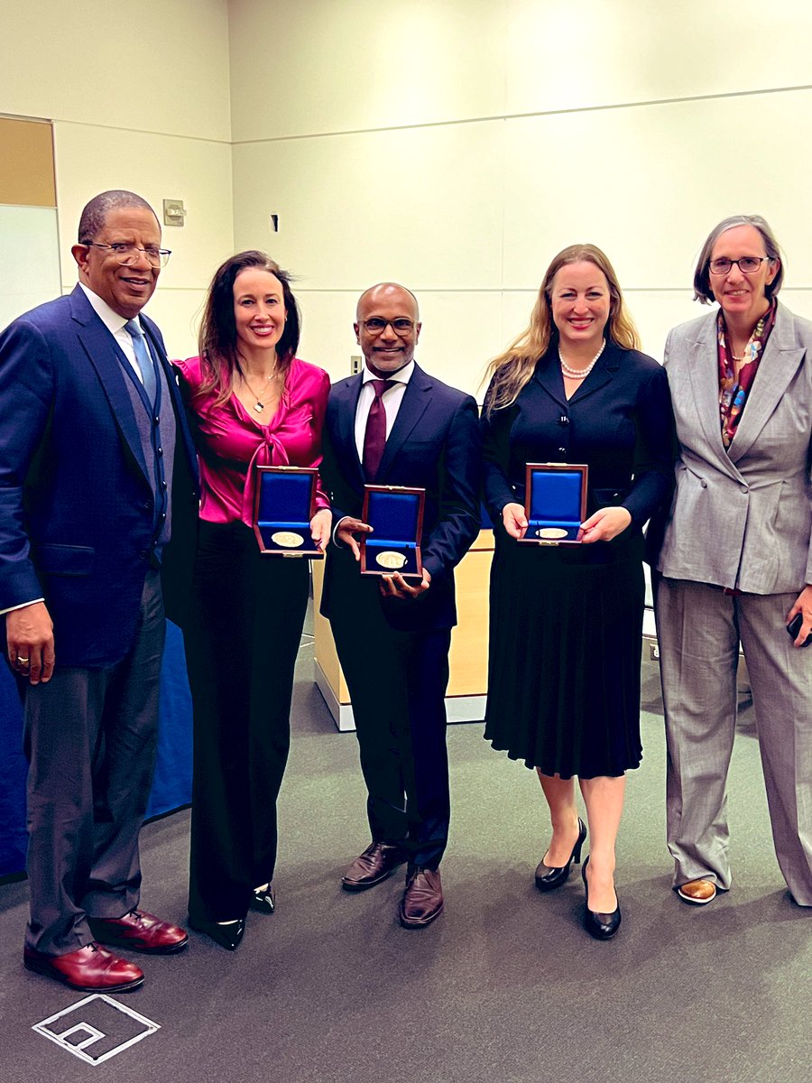 Incredibly honored and humbled to receive the #PaulMarksPrize today in NYC @MSKCancerCenter! Beautiful medal ceremony & luncheon, inspiring symposium, and thrilled to share this Prize with two extraordinary colleagues and friends, @MAF_Dawson & @michelle_monje ! @DanaFarberNews