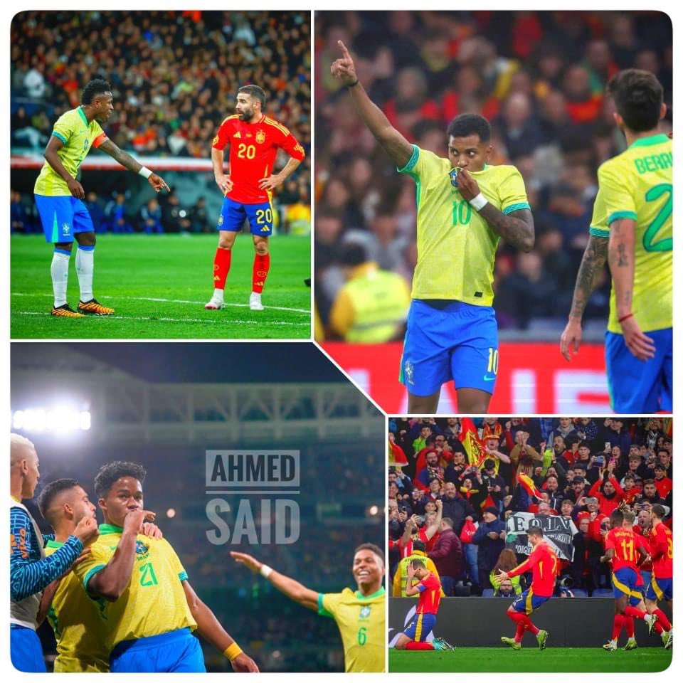 ▪️نجوم الريال يتألقون في قمة أسبانيا والبرازيل 🔥
▫️محظوظ أنشيلوتي بفريقه 🫡