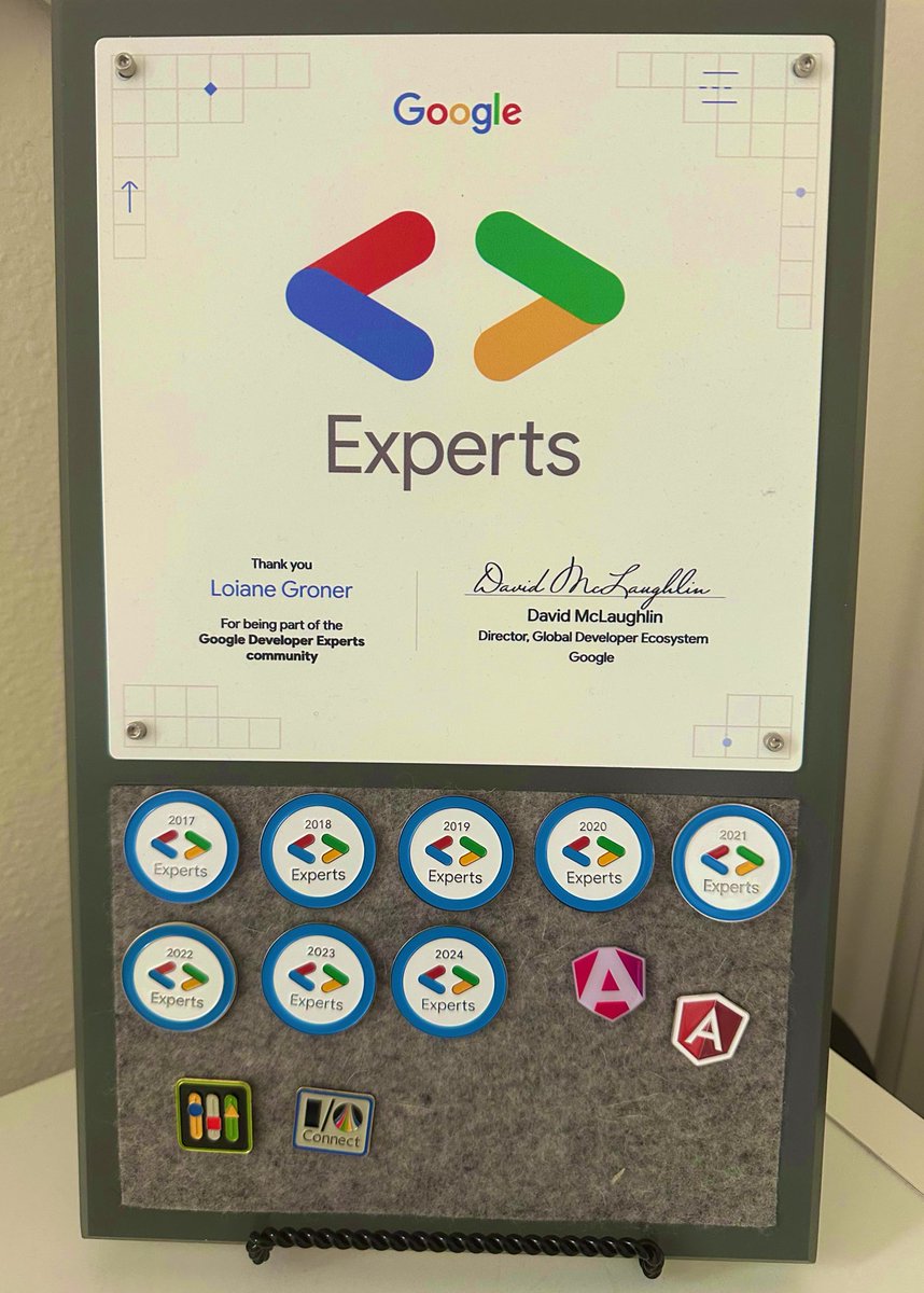 Got the pins from previous years and 2024 today by mail! Thanks @GoogleDevExpert! 🥰🙏