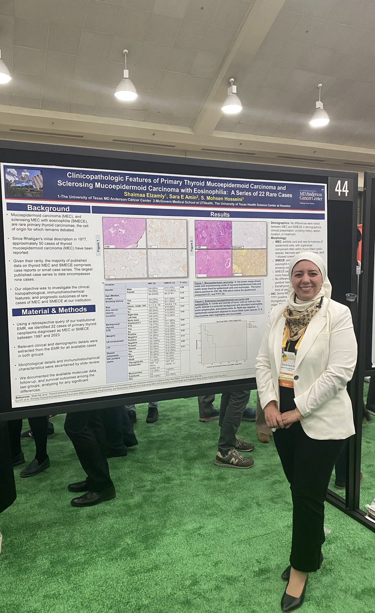 Grateful for the opportunity to present at the #USCAP2024 poster session. Big thanks to all the amazing mentors and colleagues for their valuable discussions and insights. #PathX #MDACC #ENTpath @TheUSCAP @MDAndersonNews #surgpath