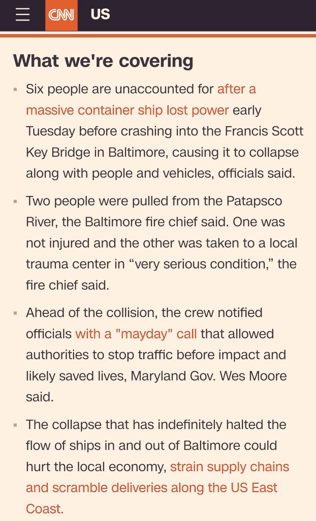 I'm so sorry for what happened to Francis Scott key bridge (Baltimore).
Praying for all the harmed or affected.
God bless America!
🙏🏻❤️🫂

#baltimorebridge
#BaltimoreBridgeCollapse
#FrancisScottKeyBridge
#news #PrayForBaltimore #PrayersForBaltimore #PrayingforBaltimore