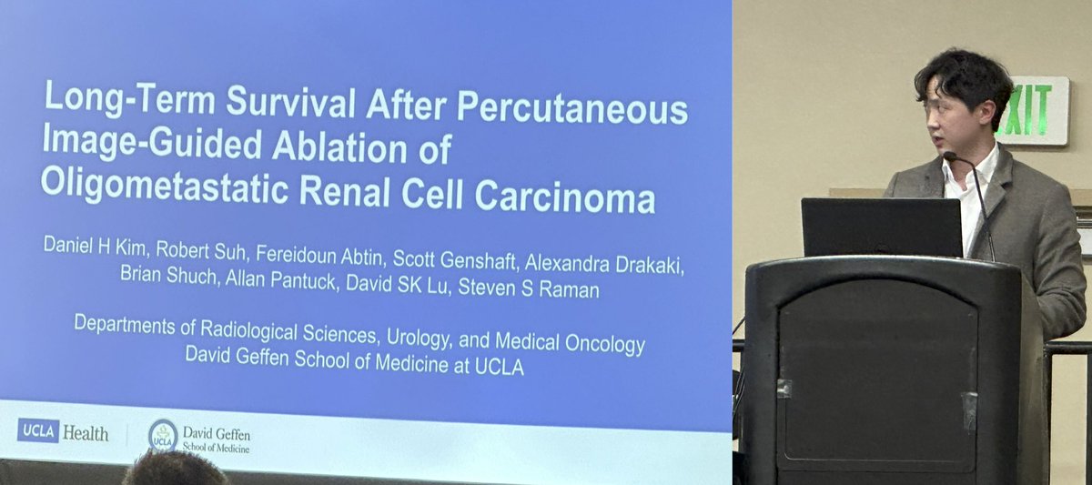 Fantastic presentations by outstanding UCLA MS & future UCLA RadRes (@danielhyskim) on ‘Long-term survival after percutaneous CT & CEUS microwave ablations of pathologically proven RCC’. #SIR24SLC @StevenSRaman_MD @SocietyAbdRad @SAR_RFS @SARDFP_Kidney @SARCSIRDFP