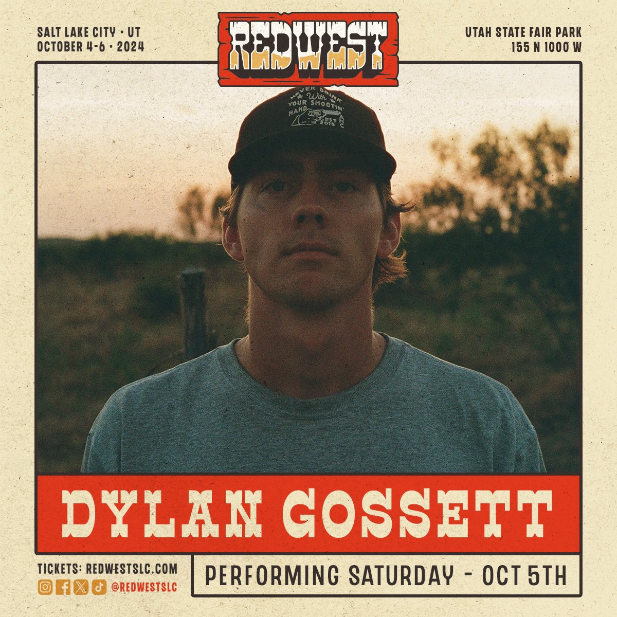 Dylan Gossett dropped his sophomore EP “Songs In The Gravel” last Friday! Catch him on Saturday, October 5th at REDWEST in Salt Lake City!