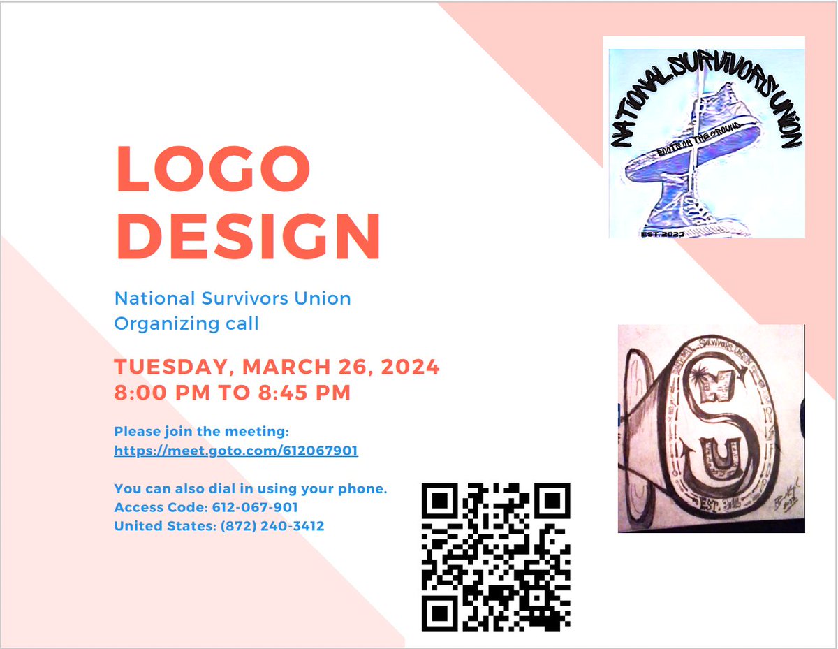 Belatedly, join us tonight, 3/26, for the @National_usu organizing/infrastructure call at 8 PM EST--we'll be discussing logo designs, a particularly subversive idea we have for a national action, MOTAA strategy, grant writing, & more. meet.goto.com/612067901