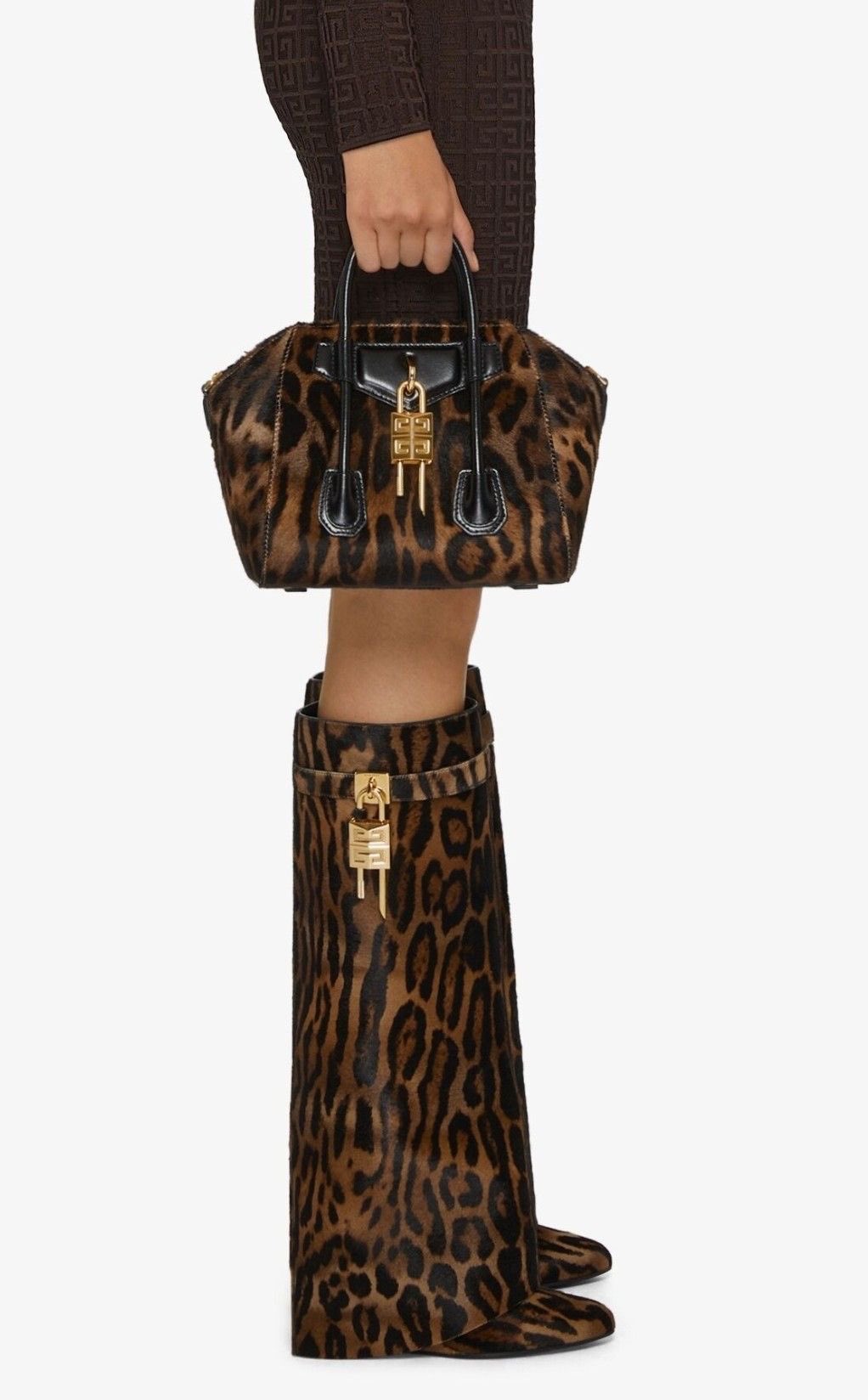heba on X givenchy leopard print shark lock boots bag https t agqVBq7ls3 X