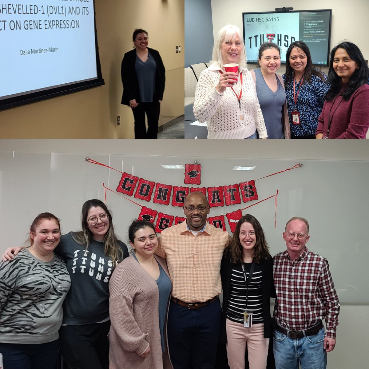 Congrats to Dalia on her Ph.D. defense!! Thank you @TTUHSC_GSBS and @TTUHSC for making this possible! Thank you @UNC_PHCO and @UNCLineberger for welcoming her during the final months of completion. #phdlife #BreastCancer #WNT