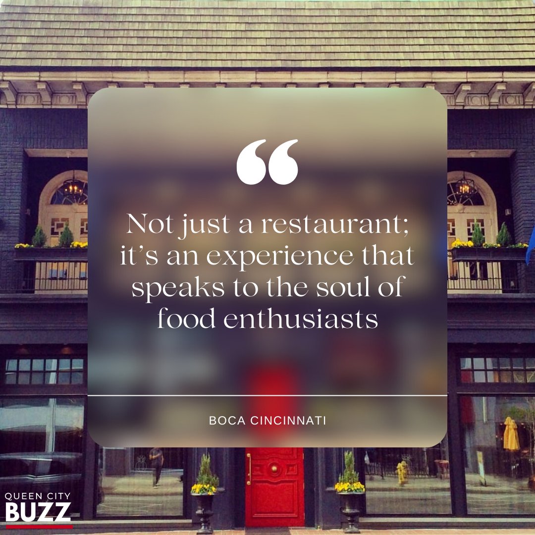 Boca: Where dining speaks to the soul. #BocaCincinnati #FoodEnthusiast