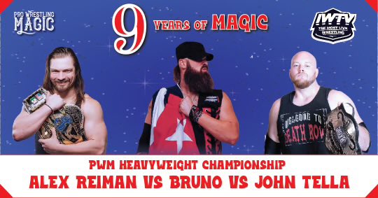 After retaining his PWM Heavyweight Championship against @SonnyKissXO and @cpawrestles , it’s officially official! @Revolver_Reiman @JohnTellaSucks @ElOsoBlancoNj will Main Event “9 Years of Magic: Dunder Mifflin Infinity” on 4/27! PWMTickets.com