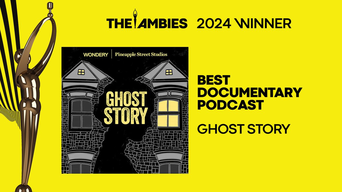 Prepare to be haunted by excellence! 👻 Congratulations to "Ghost Story" by <a href="/WonderyMedia/">Wondery</a> and @pineapplemedia, the Ambie winner for Best Documentary Podcast! 

#TheAmbies #podcastawards @TristanAJE