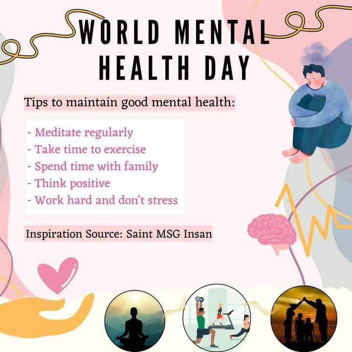 Meditation is very Beneficial for our mind it helps to remind the things. Saint Dr MSG Insan says that if you do Method Of Meditation you will meet with the supreme power and your all problems resolves. #MentalHealthAwareness