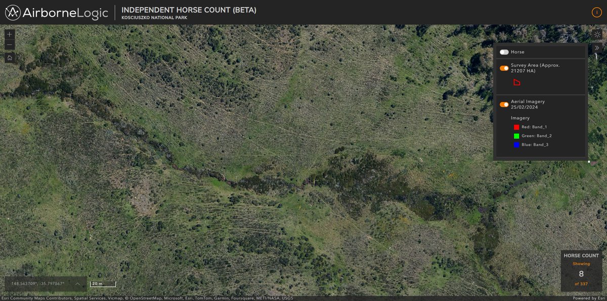 Alarming aerial images have been publicly released by Airborne Logic showing the destruction caused by feral horses in Kosciuszko NP. Almost everywhere you look there are webs of horse tracks scarring what is meant to be a pristine landscape. We've pulled them together in a🧵👇