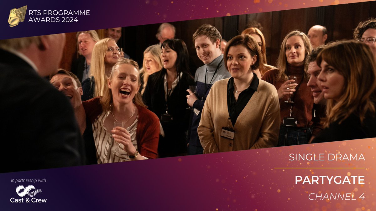 Partygate wins the Single Drama award. “An affecting piece of drama, brilliantly written and cast […] and still with a real sense of raw emotion,” praised the judges #RTSAwards