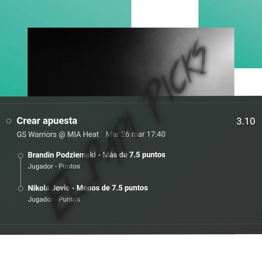 ElPapiPicks's tweet image. Vamos con esta, que la suerte nos acompañe!!!

#casinomexico
#apuestasdeportivas
#apuestasvip
#apuestasmexico
#parleys
#stake10
#bets
#betsvip
#nbapuestas
#nhlapuestas
#futbolapuestas
#stakazo