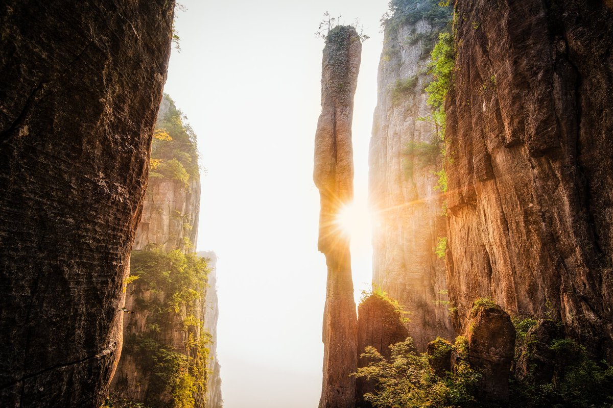 Sunrise illuminating The Incense Tower, one of many incredible geological formations in Enshi Grand Canyon National Park.
-
For @natgeo