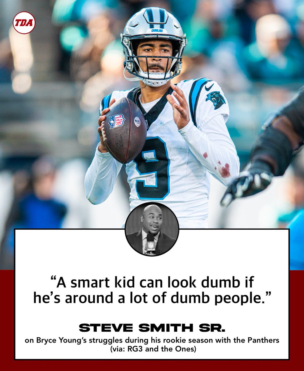 Steve Smith Sr. came to Bryce Young’s defense when asked what led to his rookie season struggles.

His answer might ruffle some feathers 😳