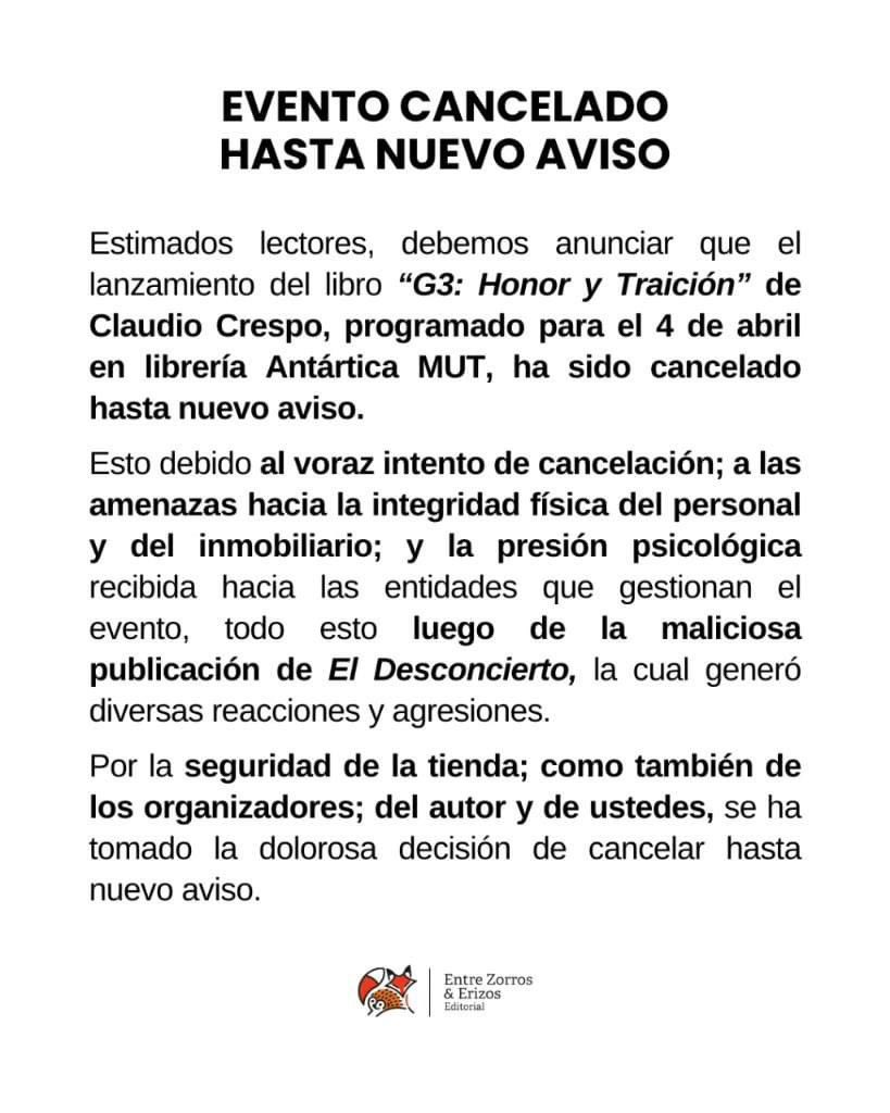 CASSANOBL3's tweet image. Si ésto es real, sólo significa que está operando la ley mordaza; algo que sabemos que el comunismo usa cómo arma de lucha contra quiénes se oponen a su ideología fracasada y falaz