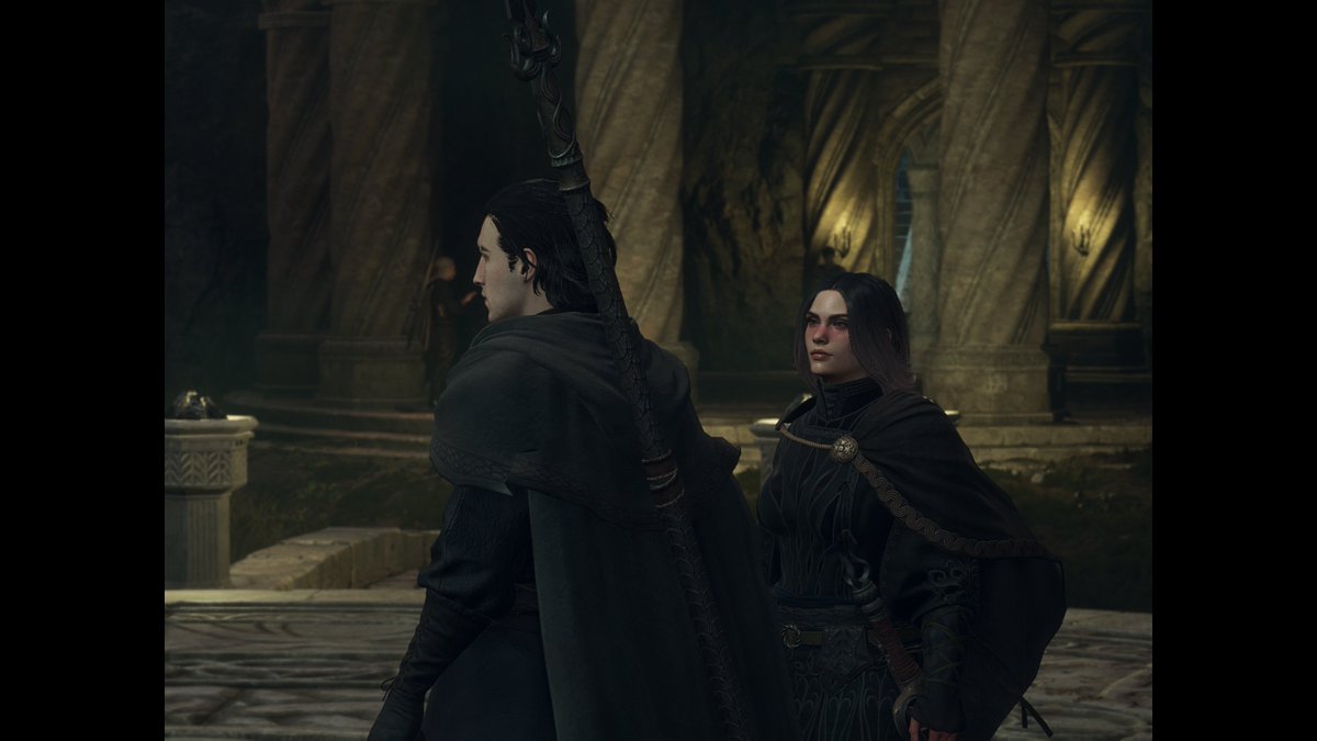 grave_ft's tweet photo. My Arisen and main gorgeous Pawn 🖤 
Thank you, Mr. Itsuno!
#dragonsdogma2 https://t.co/g8SEAoOatR