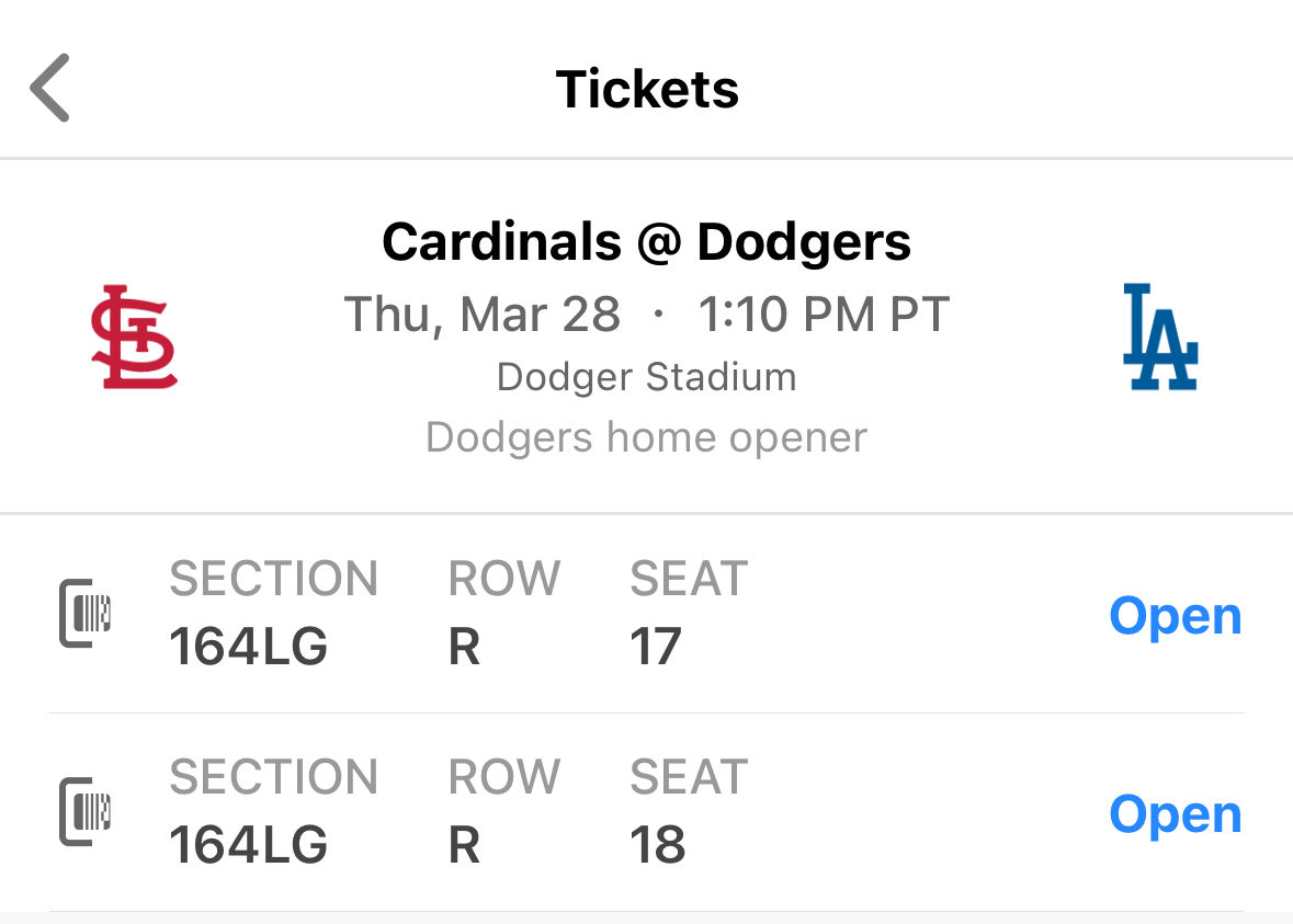 #Dodgers Home Opener Giveaway! Two tickets (Loge 164) for Thursday's opener going to one lucky winner who retweets this. I'll choose the winner at random tonight around 10pm Pacific. Donated by one of my followers who wishes to remain anonymous.