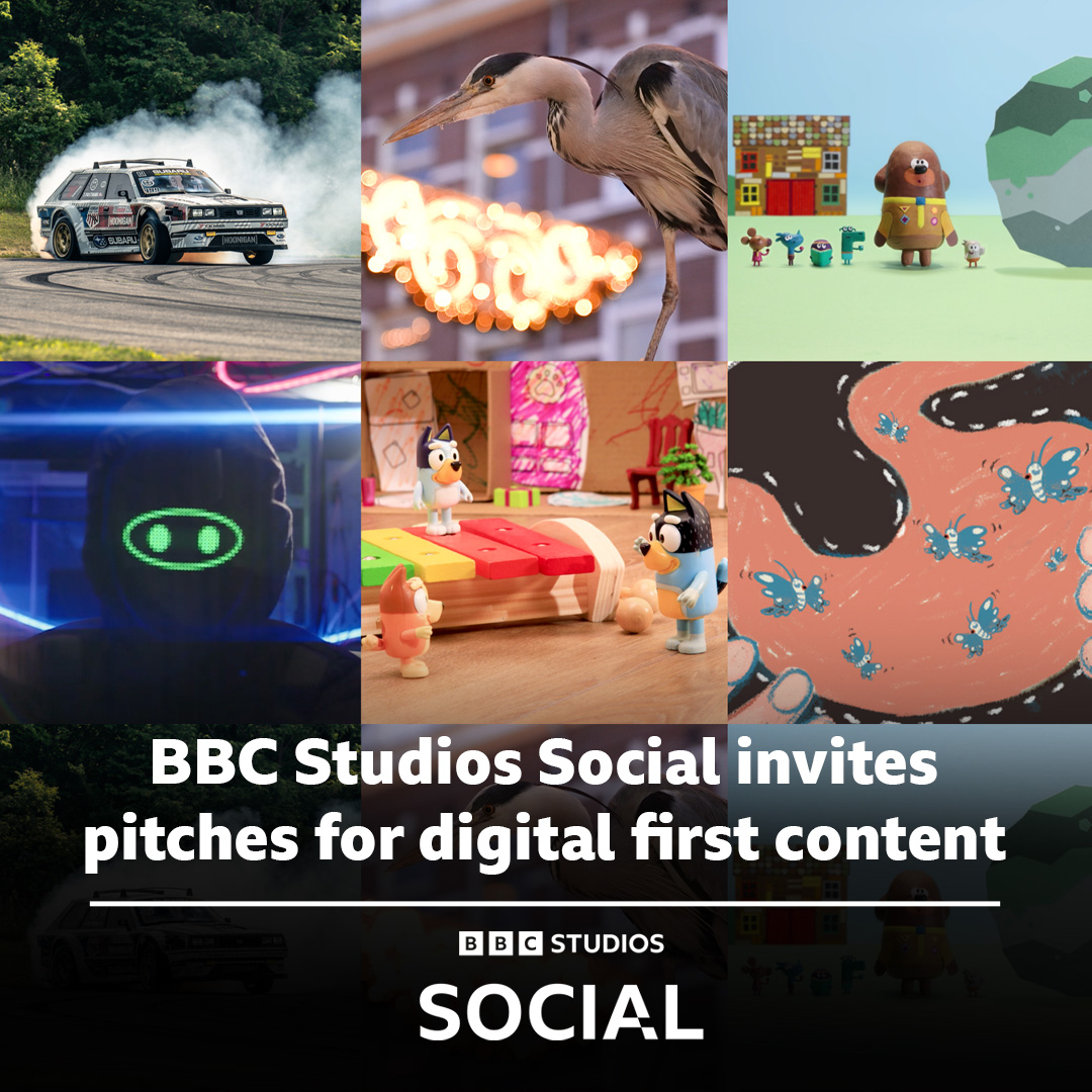 📂 @BBCStudios Social invites pitches for digital first content. Production companies from across the globe invited to pitch digital short-form ideas for world-famous factual and entertainment brands including @OfficialBlueyTV and @BBCEarth. More ⤵️ bbc.co.uk/mediacentre/bb…