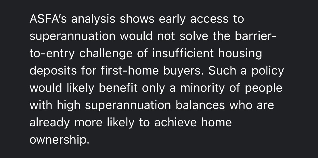 purplepingers's tweet photo. Some things we already know but now have some data:

1. No one can buy a house unless you’re old. 

2. Allowing us to use our superannuation to put a deposit down on a house will only benefit those who were already able to buy a house in the first place. 

@asfaAUST https://t.co/iOgnWrscqE