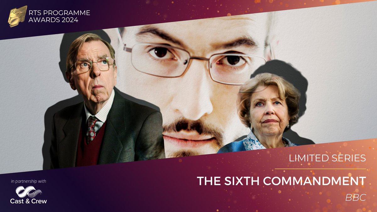 The Sixth Commandment wins the award for Limited Series. “This was pitch perfect, with exquisite performances and first-class writing,” commented the judges #RTSAwards