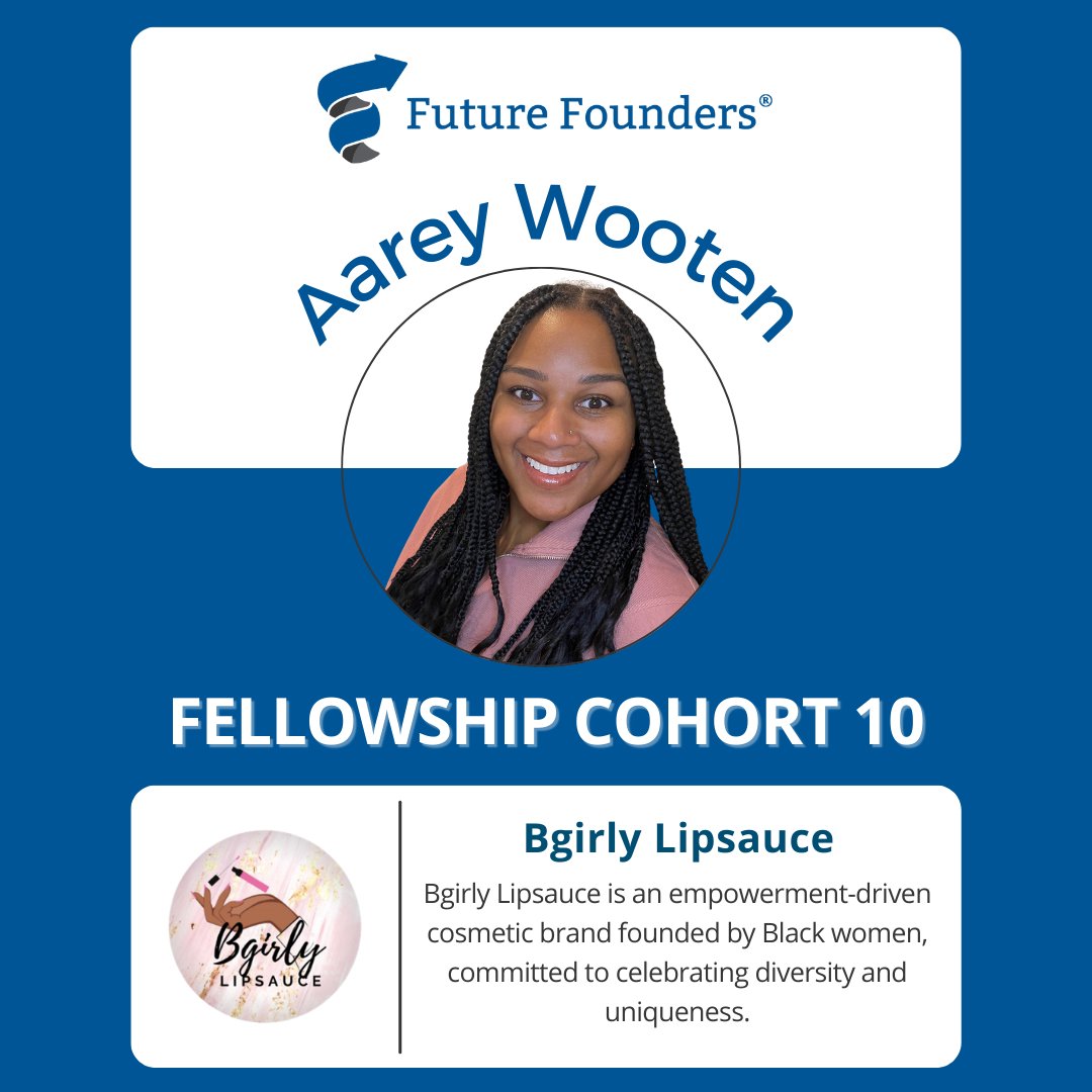 Meet Our New Fellows: Aarey Wooten, Founder of Bgirly Lipsauce - an empowerment-driven cosmetic brand founded by Black women, committed to celebrating diversity & uniqueness. Learn more about all 21 founders in our Fellowship Cohort 10 here: bit.ly/fellowshipcoho…