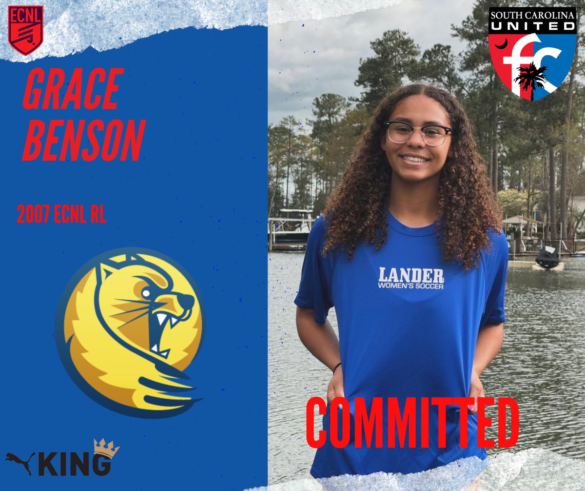 Congratulations to Grace Benson, 2007 Girls ECNL RL, for committing to play at Lander University! #SCUFC #wearthebadge