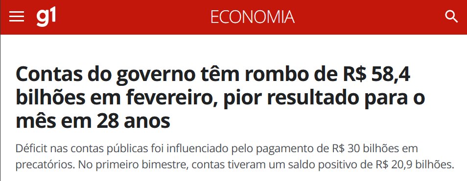 Haddad não consegue conter a fome por impostos voraz de um governo irresponsável. Ter déficit recorde em mês de arrecadação recorde (R$ 186,5 bilhões) é de uma incompetência impressionante! Tinha dinheiro de sobra para precatórios, a desculpa esfarrapada da vez.