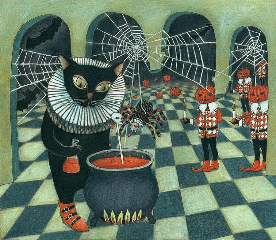 Αrt by Lucja Wargulak

#lucjawargulak #illustration #spooky #cats #catpainting