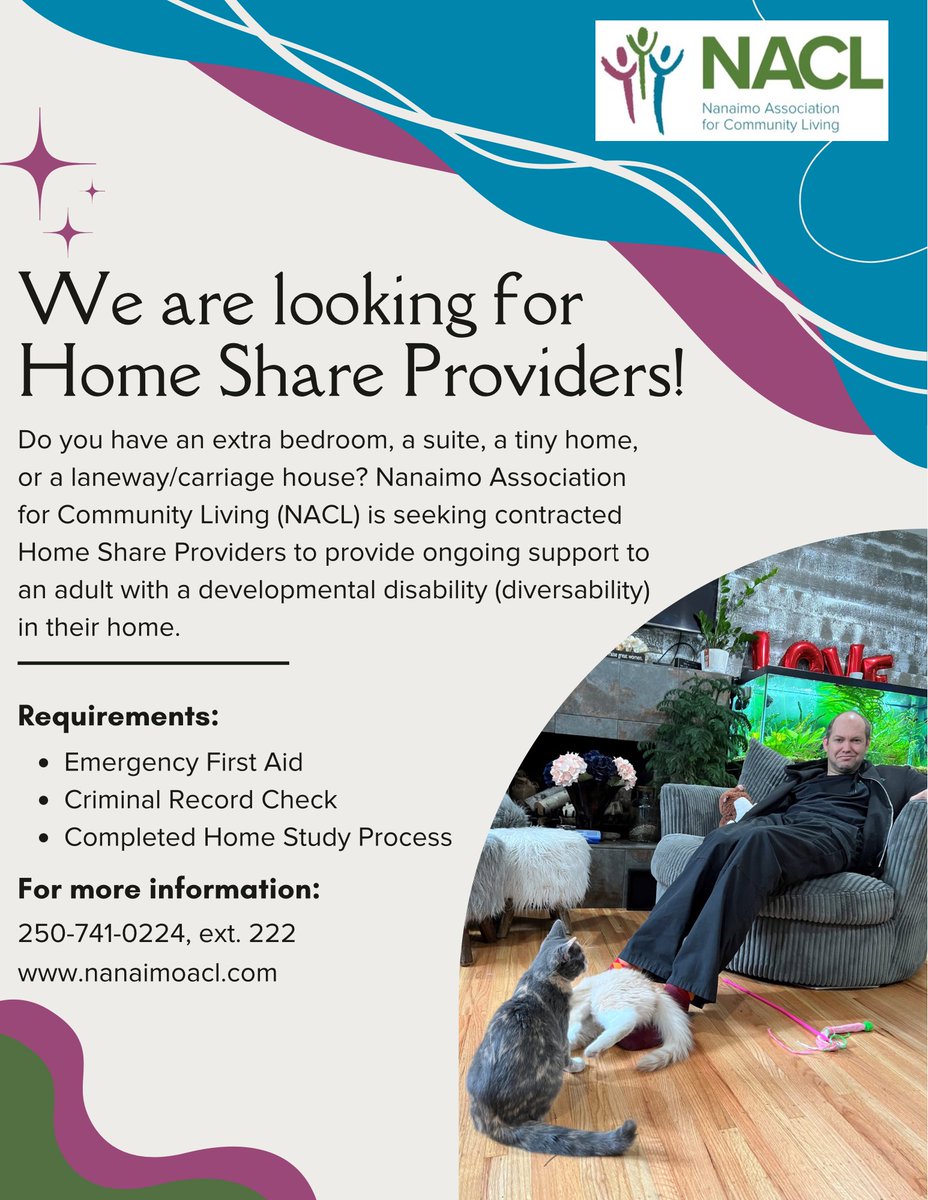 Hey folks! Do you know anyone interested in becoming a #HomeShareProvider, or at least want to learn more about it? Check out the attached poster and give our #HomeShare team a call! We’d love to hear from you. 🏡❤️ #HomeSharing #ThrivingLives #SpreadTheWord