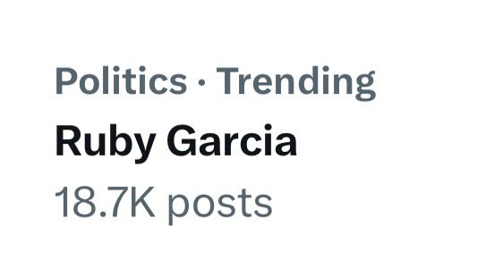 Ruby Garcia is trending! Keep it up! She’s a 25-year old woman who was m*rdered by a criminal illegal alien. Her body was found dumped on the side of a highway. Her Governor @GovWhitmer hasn’t said a word about her. Justice for Ruby!