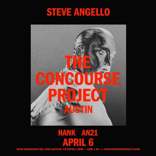 Austin RT/Like & Tag a Friend for a chance to win 2 VIP tickets to @SteveAngello! ♠️ Must follow @RealMusicEvents @concourseproj @TexasEDMFamily 🔊 Ends 4/5 Tickets & Info: ConcourseProject.Com