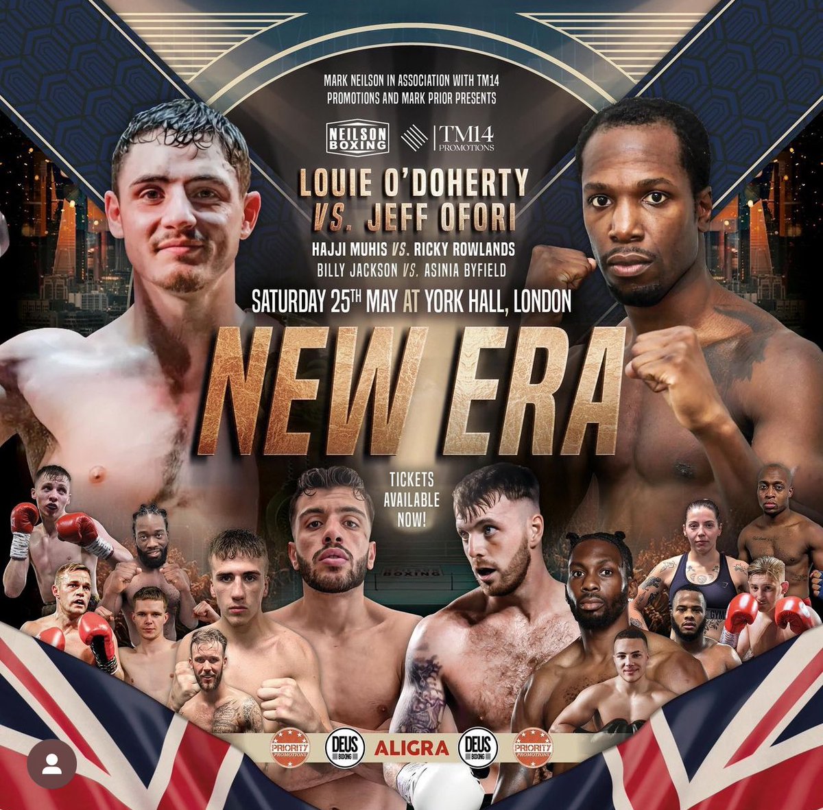 25th May 
York hall , London 
Co-Main Event 
Let’s go 🥊