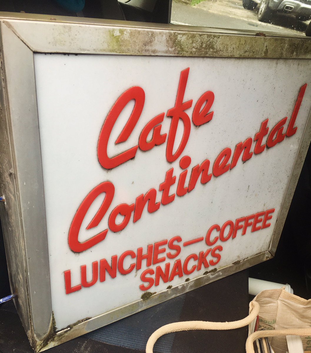 Cafe Continental sign Castle Street. March 26th. Saved by me from being thrown in the skip.