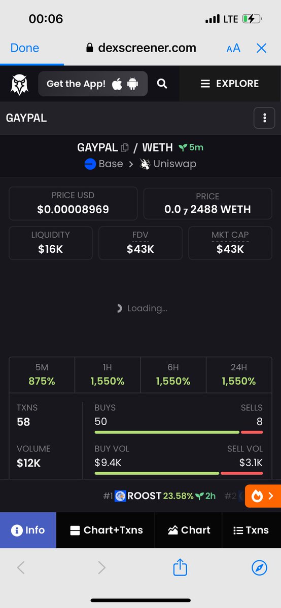 Aped $gaypal on #BASE <a href="/GayPalCoin/">$GAYPAL ON BASE</a> 

Team solid and had good previous on sol currently 1.3m mc

Ca 

0x31dADD01bb74567593CC21e81D5D1137ce30dA27

#NFA