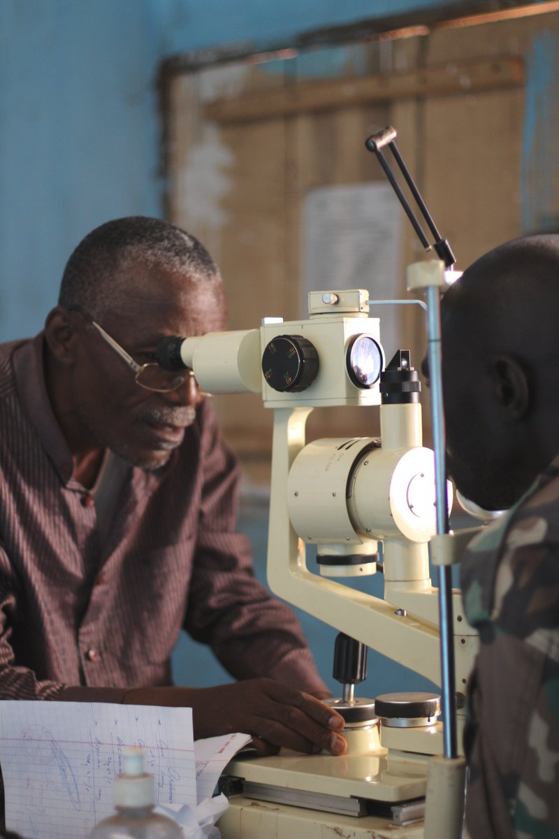 Meet our #Ophthalmologist, Dr. Tatangba! He is helping patients SEE, by providing #eyecare for the people of the #CentralAfricanRepublic. Care includes refraction for glasses, glaucoma care, treatment of infectious diseases, diseases of the eye, and referral for surgery.