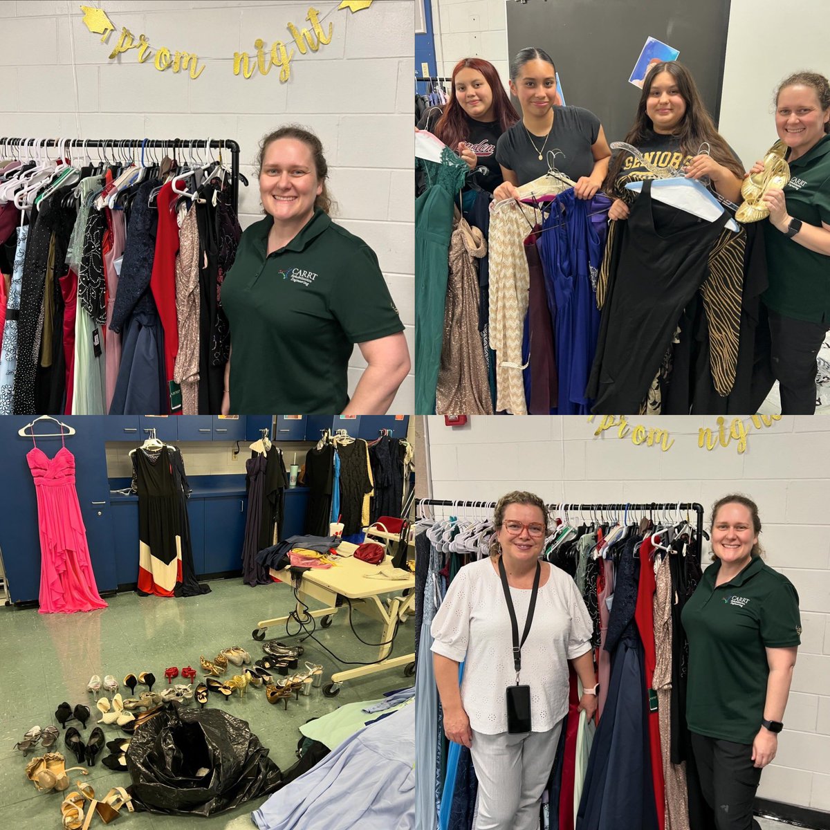 A huge thank you to Nyssa Masters and the Daughters of the American Revolution for donating an amazing 150 prom dresses, 25 pairs of shoes, various accessories &amp; purses for our prom closet for students in need!Chamberlain Prom is May 4th! #thisischamberlain