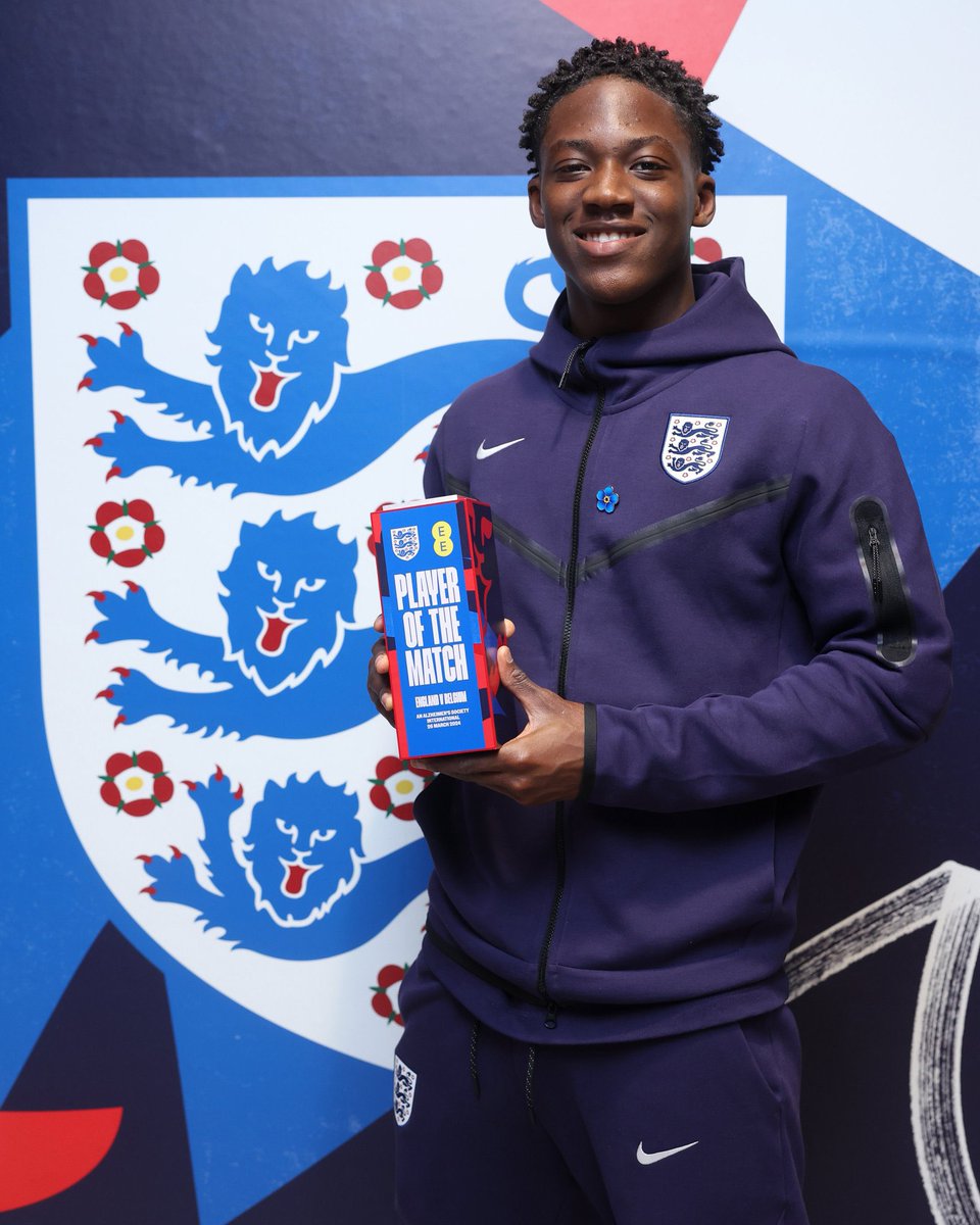 🚨🏆 BREAKING: Kobbie Mainoo has been awarded Player of the Match on his first ever start for England!!! OUR STARBOY! ⭐️