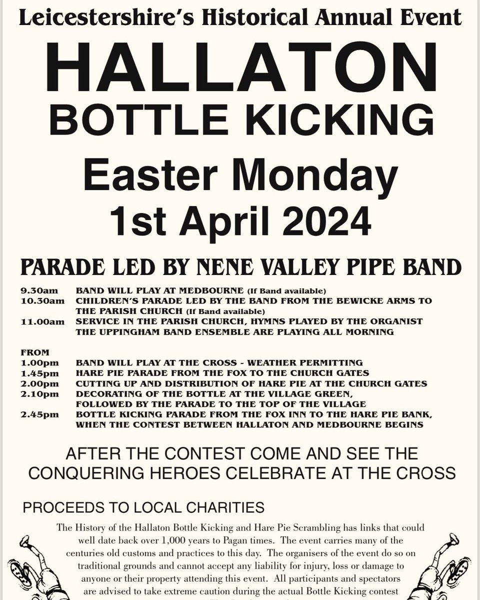 Full itinerary for this year’s #eastermonday event !