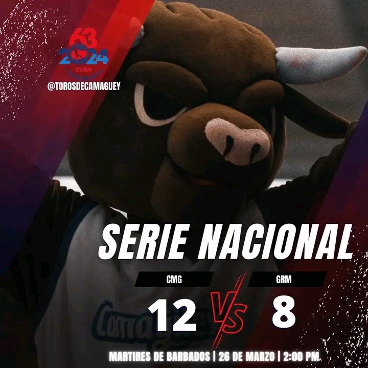 9️⃣Nuevitas!!! Se extendió la racha.

🏟 Se acaba de implantar una nueva marca de victorias consecutivas para los <a href="/torosdecamaguey/">Toros de Camagüey</a> (con ese nombre) en Series Nacionales. 

🦬 Se perdieron los frenos!!!

#TorosDeCamagüey #SNB