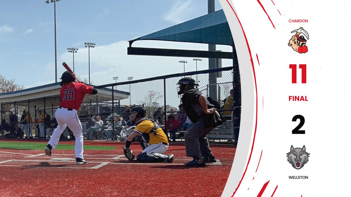 Chardon Baseball (@chardonbaseball) on Twitter photo Varsity (2-2)
Toppers 11
Wellston (OH) 2
<a href="/clark1charlie1/">Charlie Clark</a> 4IP 1ER 3K
<a href="/DanielCHS2024/">Daniel Joaquin</a> 2IP H 0R
<a href="/fawcett_stone_5/">Stone Fawcett</a> 2-3 3RBI
<a href="/TyRoediger/">Ty Roediger</a> 2-3 2R 2RBI
<a href="/TylerGideon9/">Tyler Gideon</a> 1-2 2R
J Smith 1-3 2RBI R
<a href="/agable_17/">Adam gable</a> 1-1 2B
Game MVP <a href="/TyRoediger/">Ty Roediger</a> Varsity (2-2)
Toppers 11
Wellston (OH) 2
<a href="/clark1charlie1/">Charlie Clark</a> 4IP 1ER 3K
<a href="/DanielCHS2024/">Daniel Joaquin</a> 2IP H 0R
<a href="/fawcett_stone_5/">Stone Fawcett</a> 2-3 3RBI
<a href="/TyRoediger/">Ty Roediger</a> 2-3 2R 2RBI
<a href="/TylerGideon9/">Tyler Gideon</a> 1-2 2R
J Smith 1-3 2RBI R
<a href="/agable_17/">Adam gable</a> 1-1 2B
Game MVP <a href="/TyRoediger/">Ty Roediger</a>