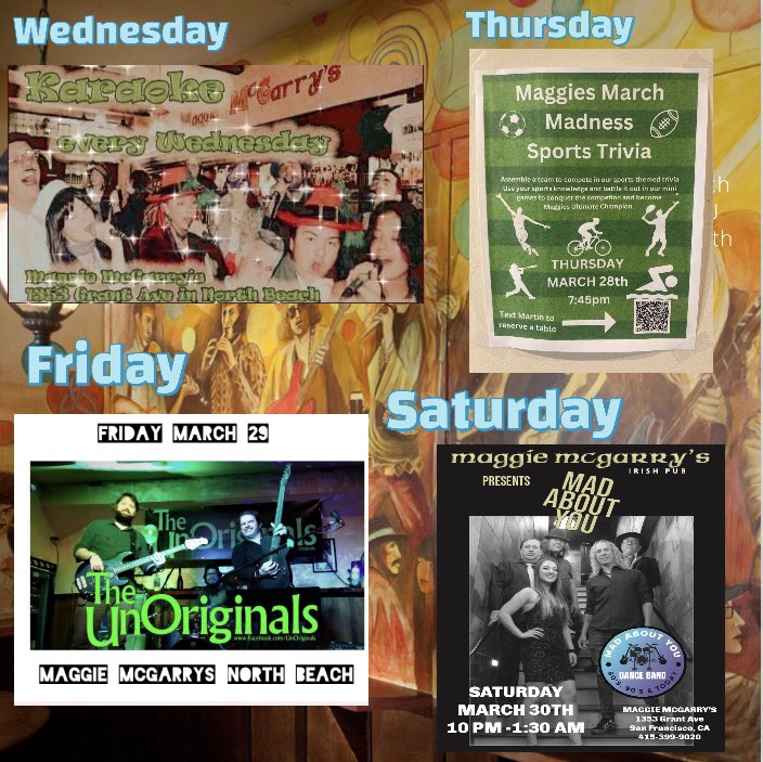 The week ahead … #livemusic #karaoke #Trivia