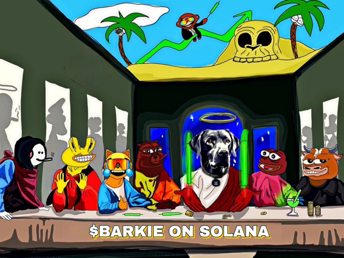 barkiesol's tweet photo. "🌟🚀 Dive into the excitement with $BARKIE !! 🚀🌟

🐶 Join the pack for wild memes and shining tokens! 💎 Let's aim for the stars together!
@barkiesol to the moon🚀🚀🚀🚀

#BARKIESOL #SOL #MYRO #MEMECOIN https://t.co/z1u3W73uTs