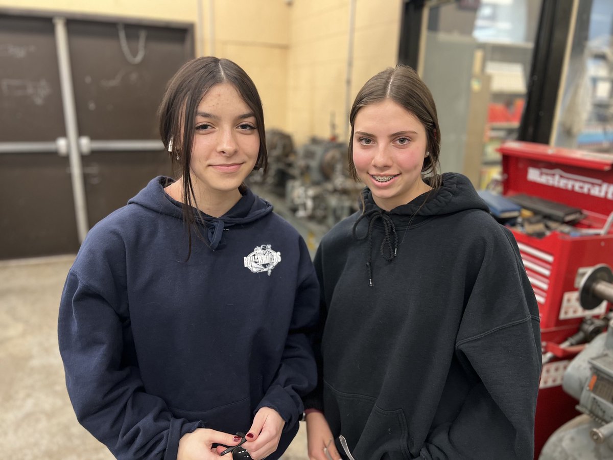 A special shout out and extreme pride goes to Audrey and Rylee!  These two leaders participated in the #SkilledTrades Competition today and came to impress! A special shout out to Audrey for a nearly perfect finished product. #Pushyourself #Strongwomen #Welders #Seabee